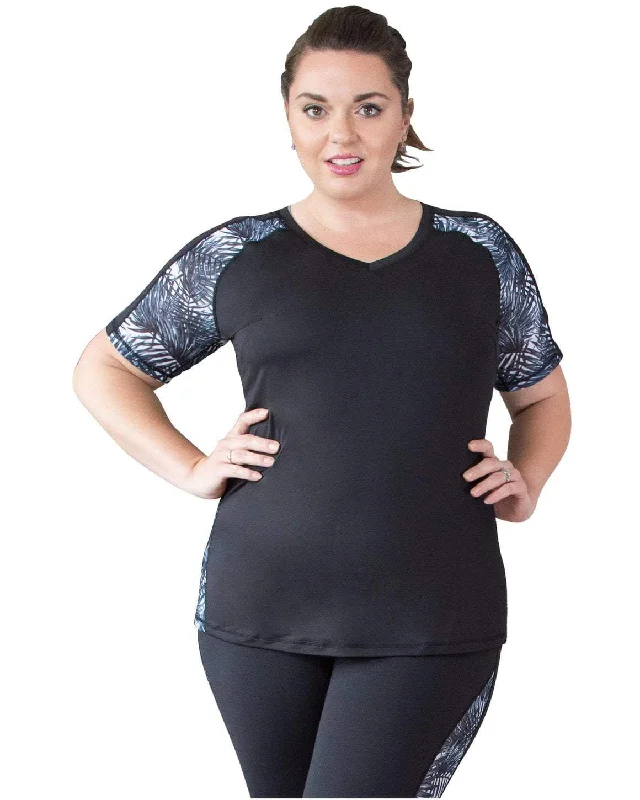 Spirit Short Sleeve Top - BlackAthletic Short Sleeve Tops