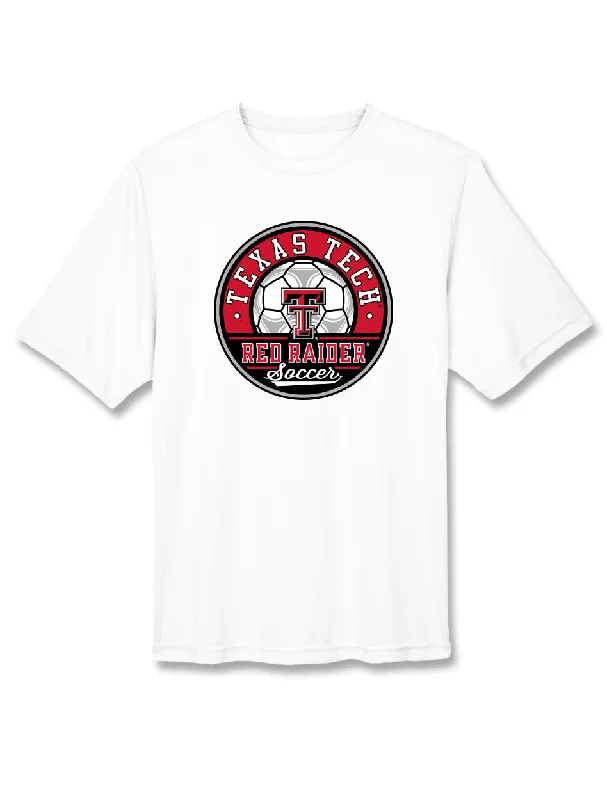 Texas Tech "Soccer Seal" Athletic Short Sleeve T-shirtScoop Neck Short Sleeve Tops