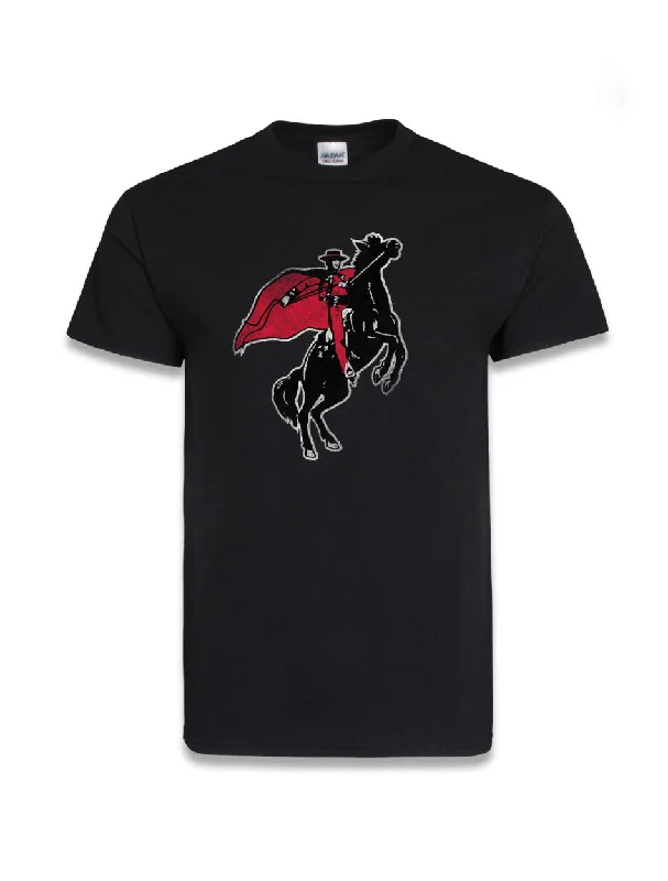 Texas Tech Dark Horse VAULT "Vintage Rearing Rider" Short Sleeve T-shirtGraphic Short Sleeve Tops