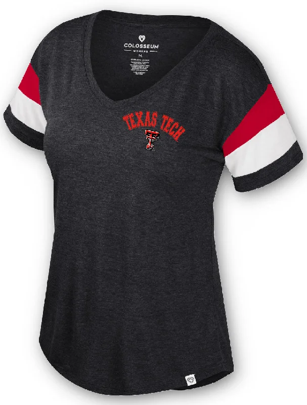 *Arena Texas Tech "Delacroix" V-Neck Women's Short Sleeve ShirtStreetwear Short Sleeve Tops