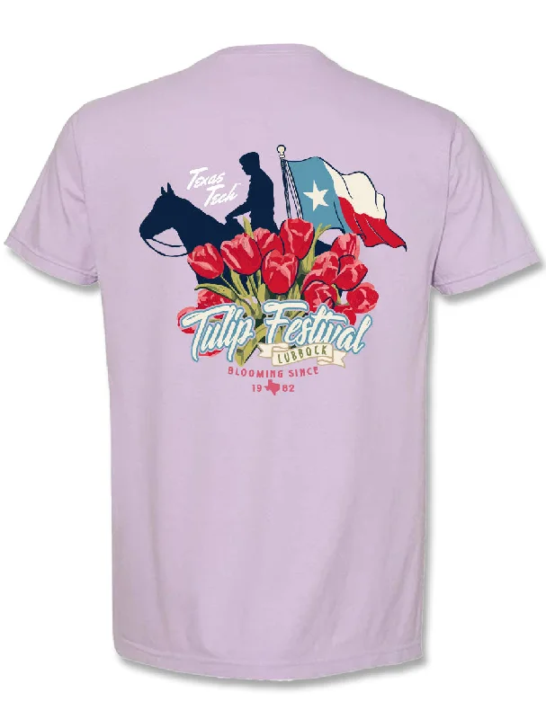 Texas Tech "Spring Tulips" Short Sleeve T-ShirtOutdoor Short Sleeve Tops