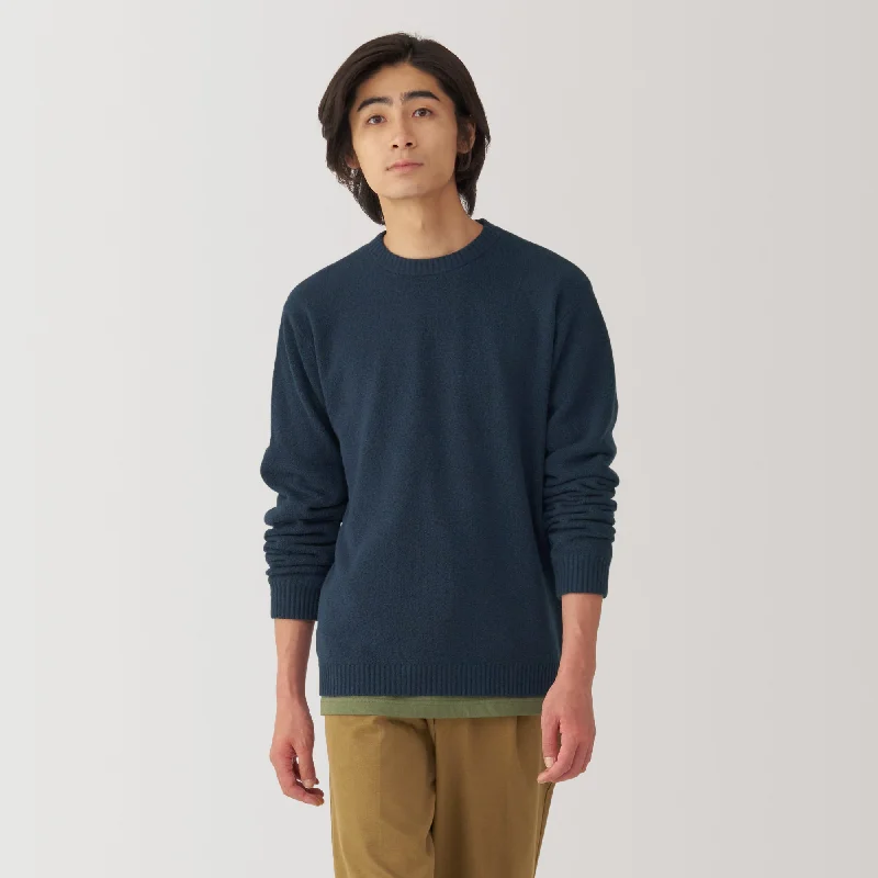 CrewneckdyeColorblock Short Sleeve TopsMen's Soy Fiber Mid-Gauge Crew Neck Sweater