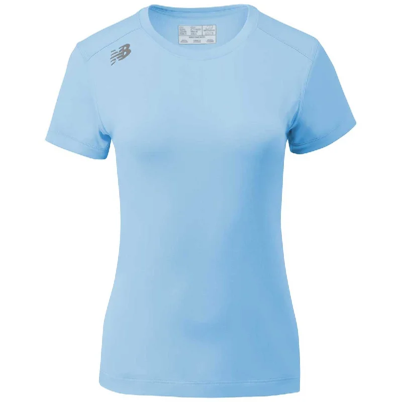 New Balance Women's Columbia Blue Short Sleeve Tech TeeCotton Short Sleeve Tops