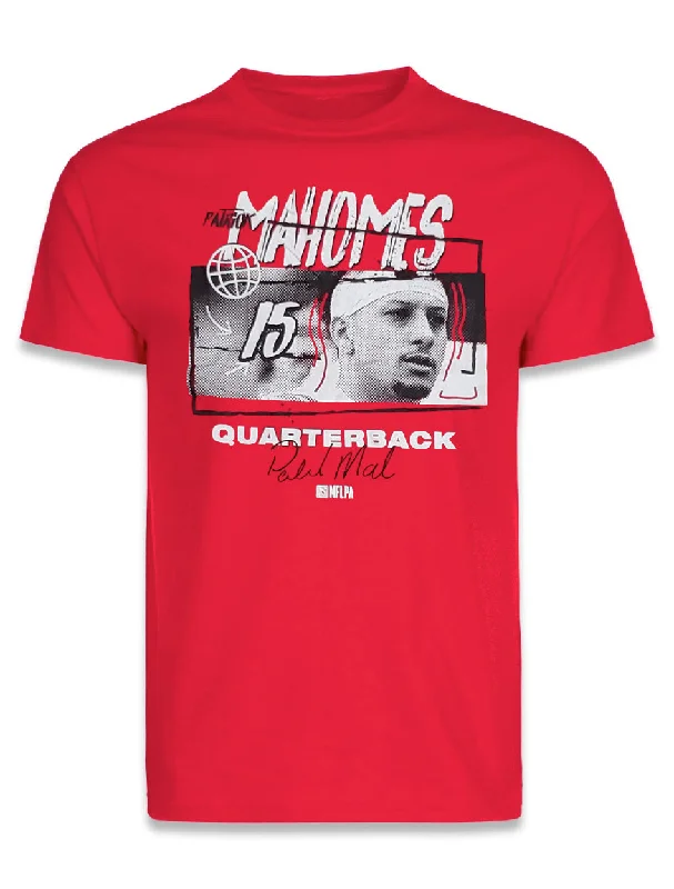 Patrick Mahomes Kansas City "Tones" Short Sleeve RED T-ShirtStriped Short Sleeve Tops