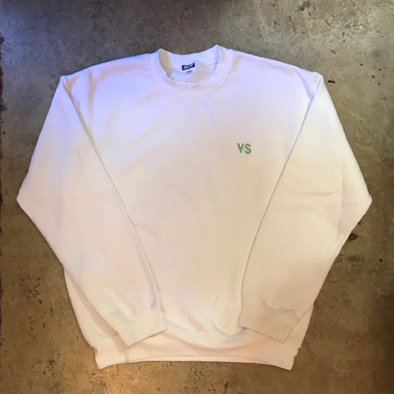 CrewnecksmartThermal Short Sleeve TopsWHITE HEAVY WEIGHT Y$ LOGO CREW