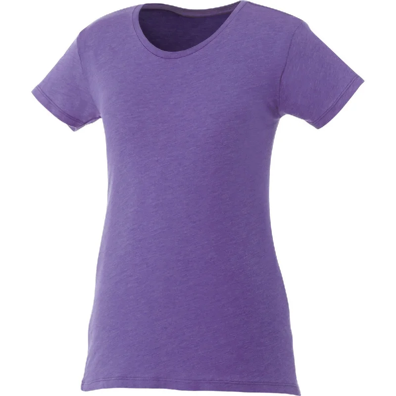 Elevate Women's Purple Heather Bodie Short Sleeve T-ShirtOversized Short Sleeve Tops