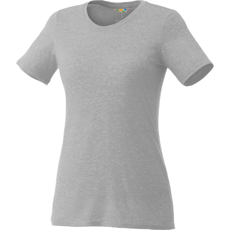 Elevate Women's Heather Grey Sarek Short Sleeve T-ShirtV-Neck Short Sleeve Tops