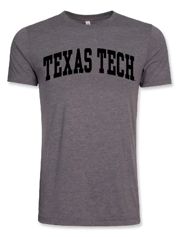 Classic Texas Tech Arch Black on Tri-Blend Short Sleeve T-ShirtCycling Short Sleeve Tops