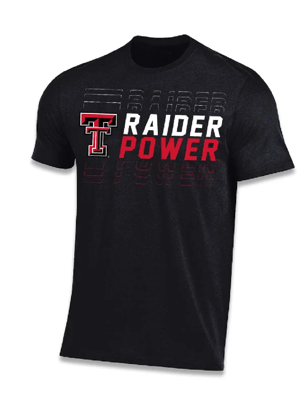 Texas Tech "Raider Power on Repeat" Short Sleeve T-shirtFleece Short Sleeve Tops