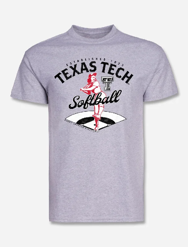 Texas Tech Red Raider "No Crying in Softball" Women's Short Sleeve T-ShirtMesh Short Sleeve Tops