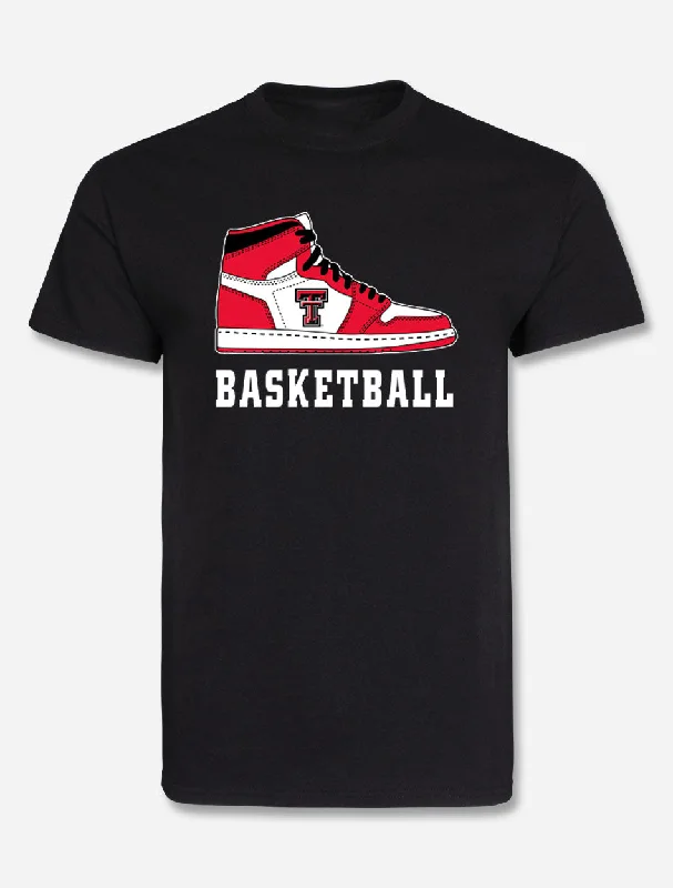 Texas Tech Basketball "Black Top" Short Sleeve T-shirtCasual Short Sleeve Tops