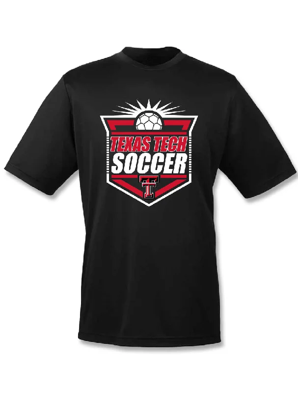 Texas Tech "Soccer Shield" Athletic Short Sleeve T-shirtBranded Short Sleeve Tops