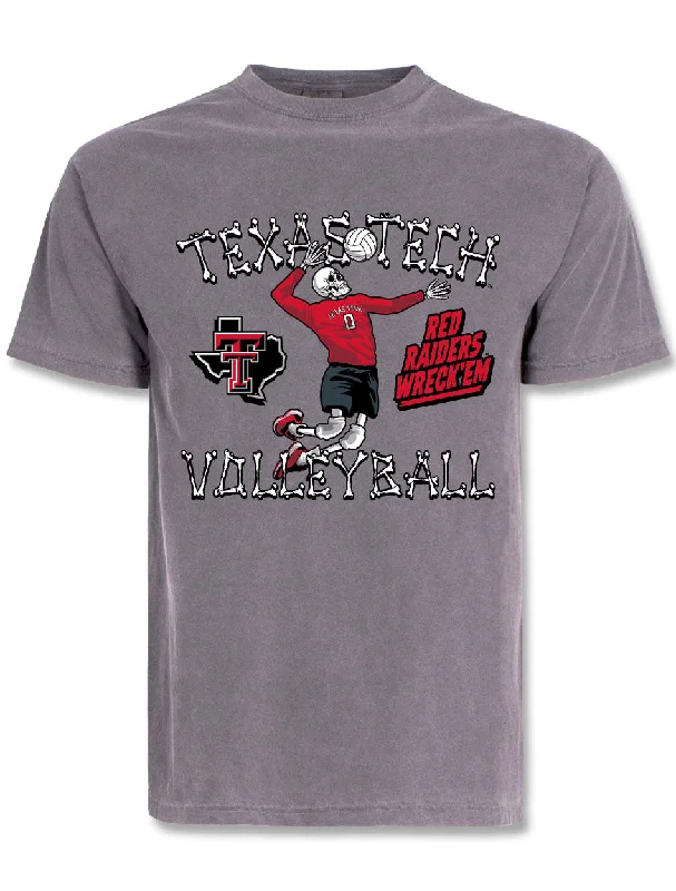 Texas Tech "Volleyball Bones" Short Sleeve T-shirtLongline Short Sleeve Tops