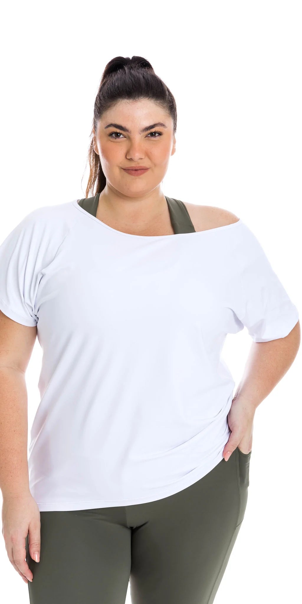 White Off The Shoulder Short Sleeve TeeCasual Short Sleeve Tops