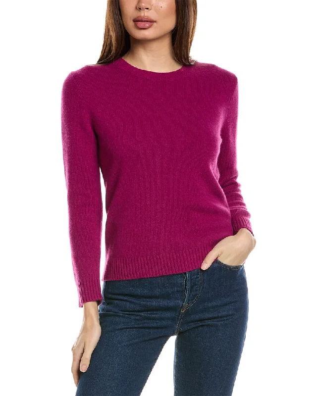 CrewnecktextureRecycled Fabric Short Sleeve TopsTheory Wool & Cashmere-Blend Shrunken Crew Sweater