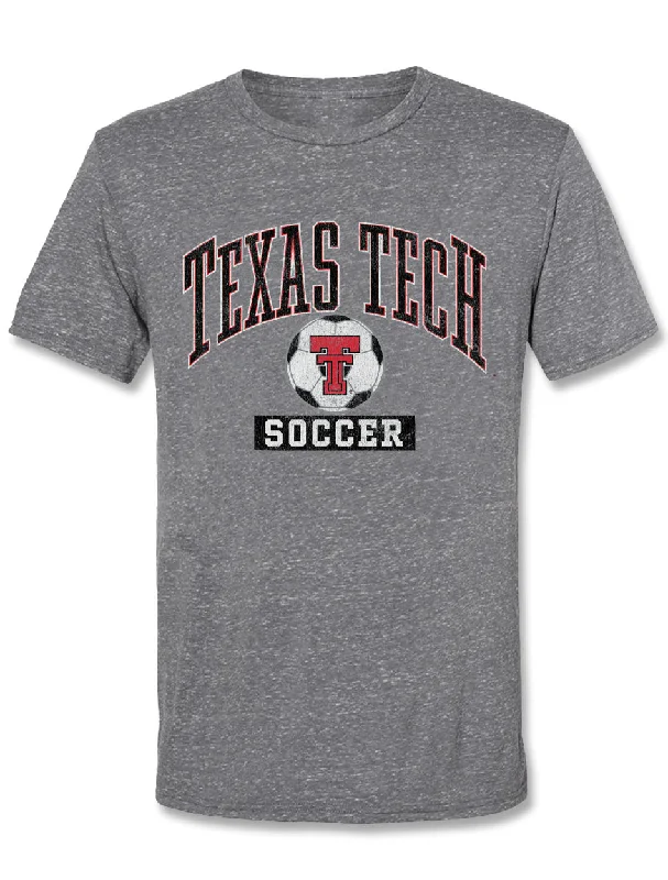 Texas Tech "Vintage Soccer" Short Sleeve T-shirtLogo Short Sleeve Tops