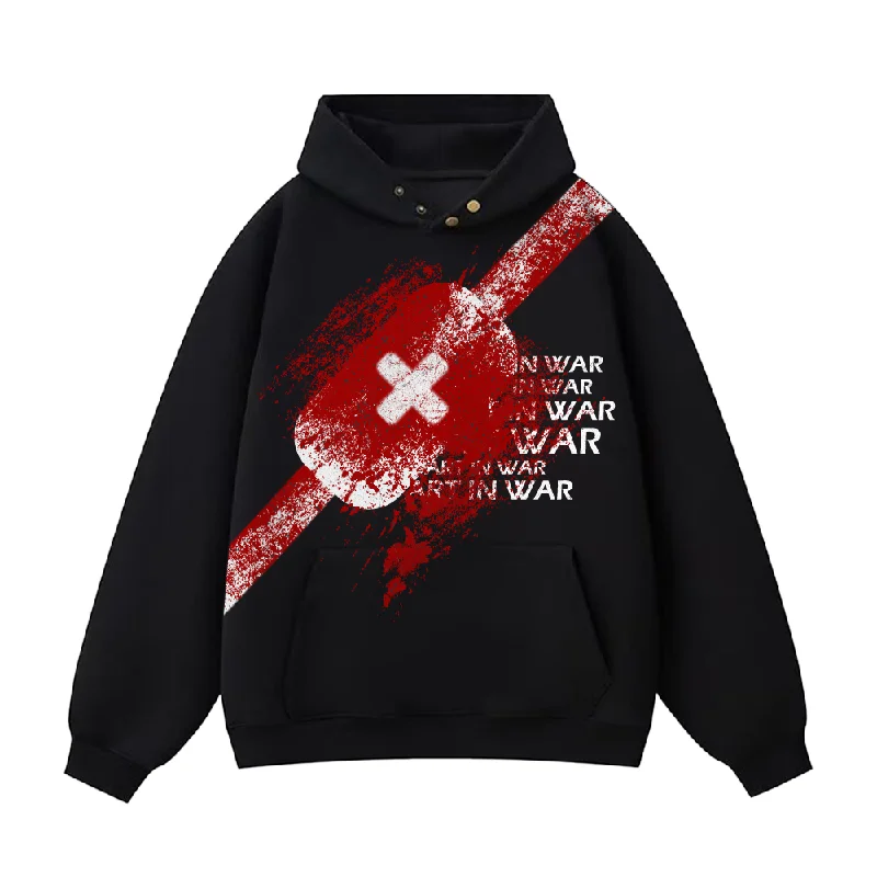 Ski SweatshirtsArt In War Blood Red Medical Kit Hoodie