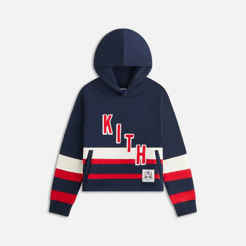 Hiking HoodiesKith Kids for the New York Rangers Skewed Vintage Delk Hoodie - Nocturnal