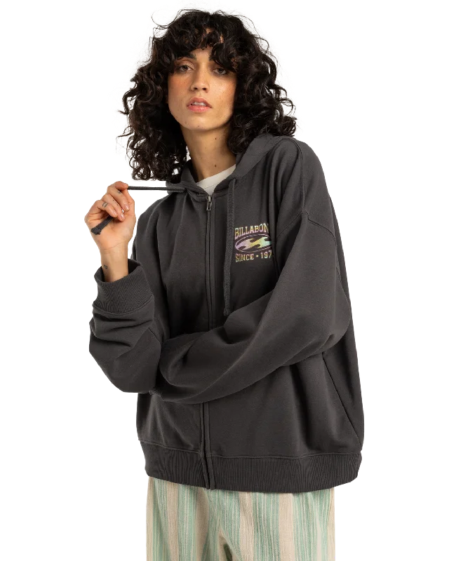 Sequined HoodiesNice Vibes Hoodie in Off Black