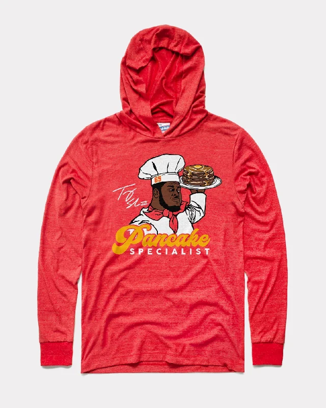 Camping HoodiesTrey Smith Pancake Specialist Red LW Hoodie