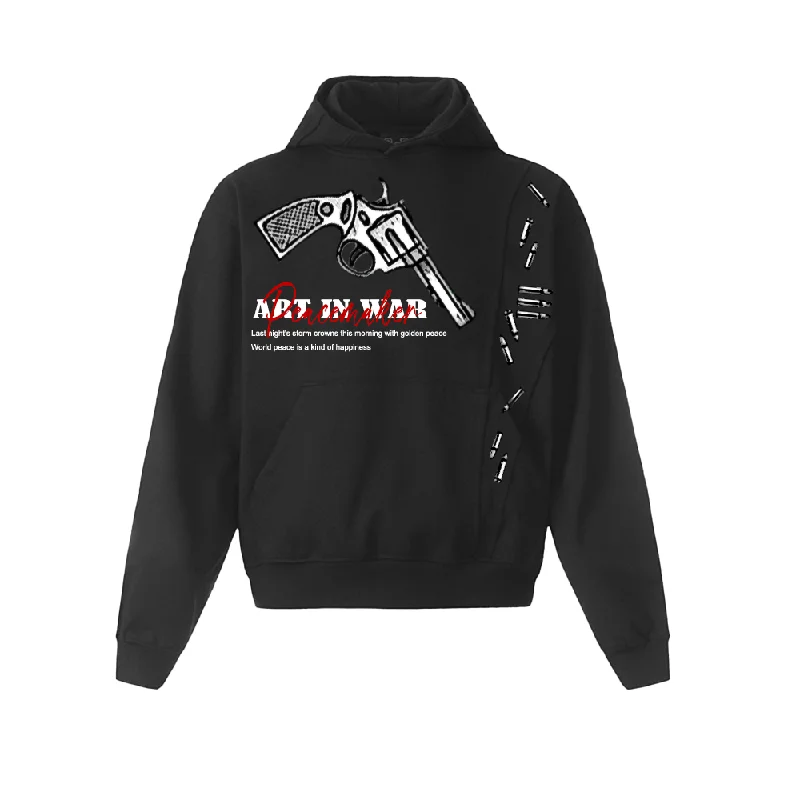 Cycling HoodiesArt In War Revolver Design Hoodie