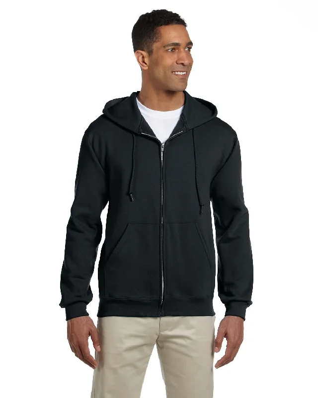 Quilted SweatshirtsJerzees 4999 Adult Super Sweats NuBlend Fleece Full-Zip Hooded Sweatshirt