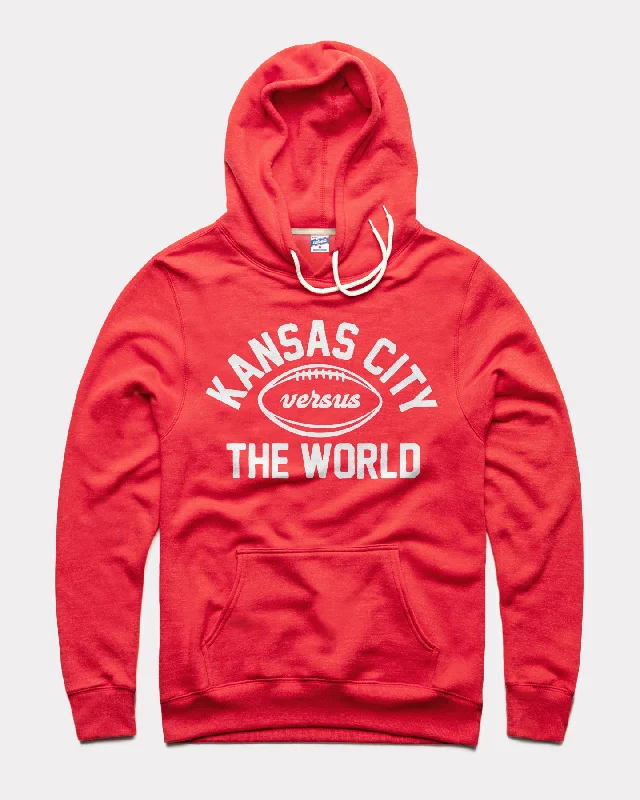 High-Fashion SweatshirtsKC vs The World Red Hoodie