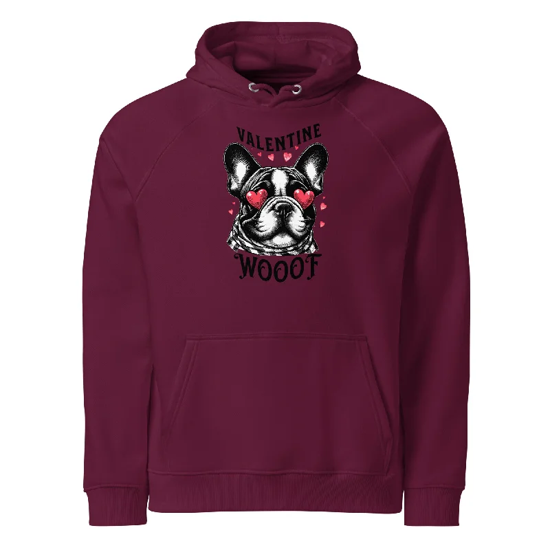 Hip-Hop HoodiesValentine Woof Graphic Eco Raglan Hoodie