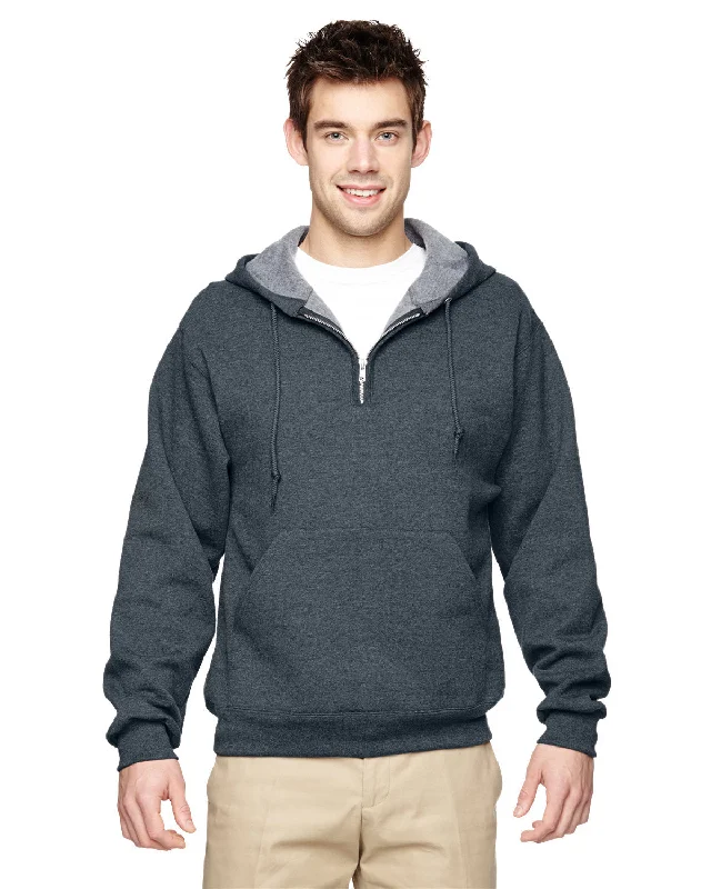 Cashmere HoodiesJerzees 994MR Adult NuBlend Fleece Quarter-Zip Pullover Hooded Sweatshirt