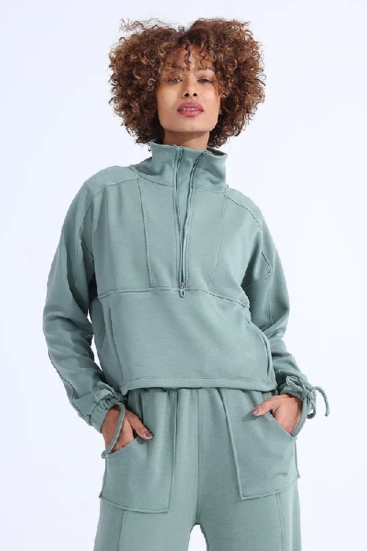 Pocketed HoodiesFeldspar Modal Zip Sweatshirt