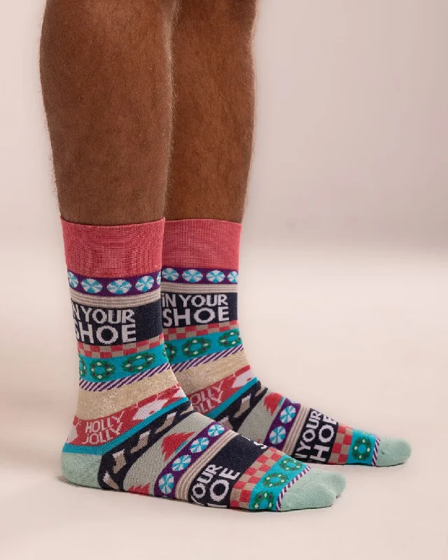 Running SweatshirtsPurple Holly Jolly Neck Socks