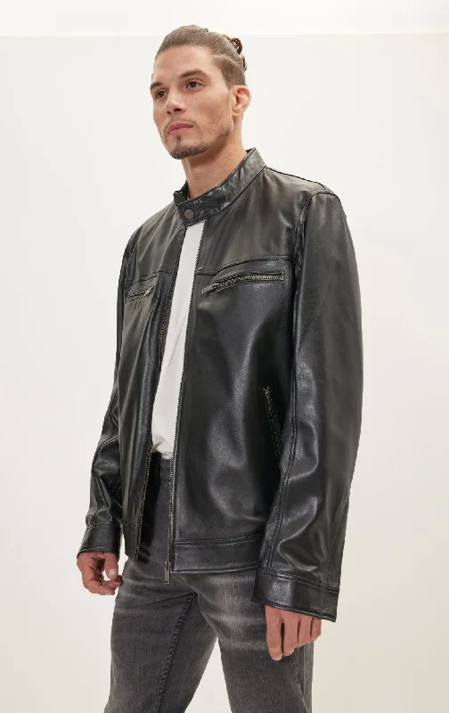 Classic Genuine Leather Jacket - BlackSheer Jackets