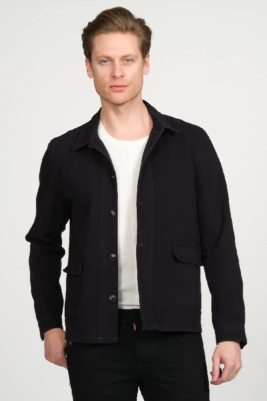 Canvas Work Jacket - BlackHunting Jackets