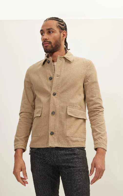 Canvas Work Jacket - CamelReflective Jackets