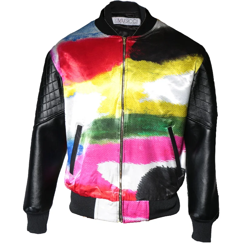 Bomber Jacket with Color patch imprintHiking Jackets