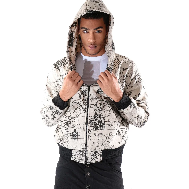 Bomber Jacket with Graphic writings and HoodieHigh-Fashion Jackets