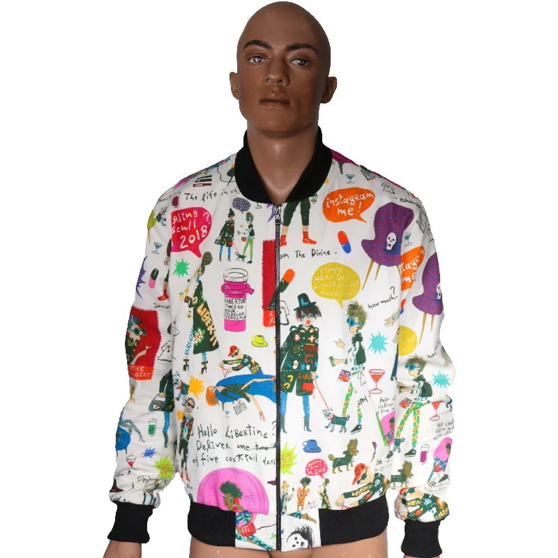 Bomber Jacket with Libertine printsCamping Jackets