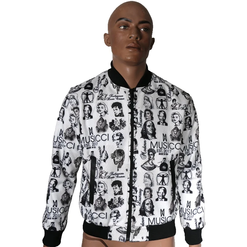 Bomber Jacket with Musicci BW custom prints IHunting Jackets