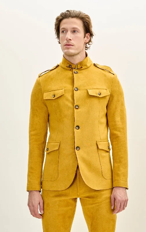 Men's Microsuede Lightweight Safari Jacket - MustardPunk Jackets