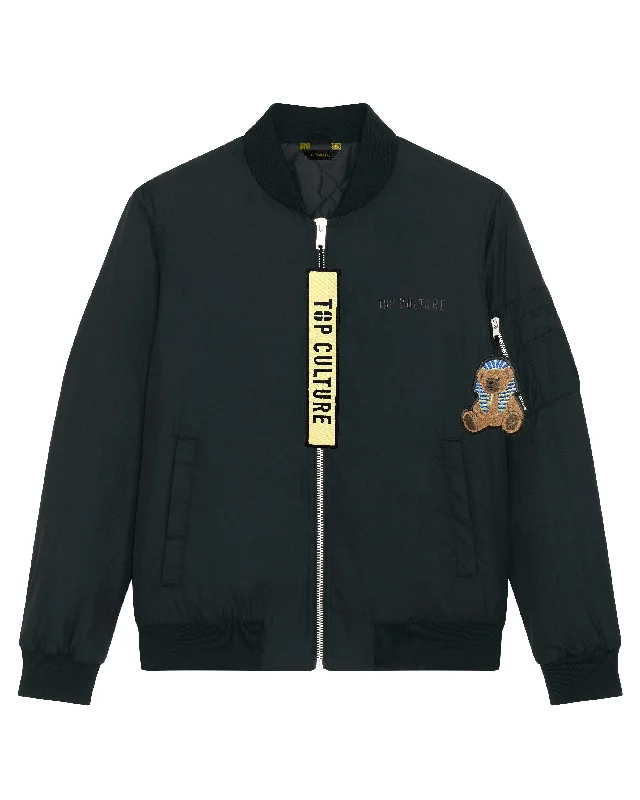 Padded bomber with embroidered ornamentsCamping Jackets