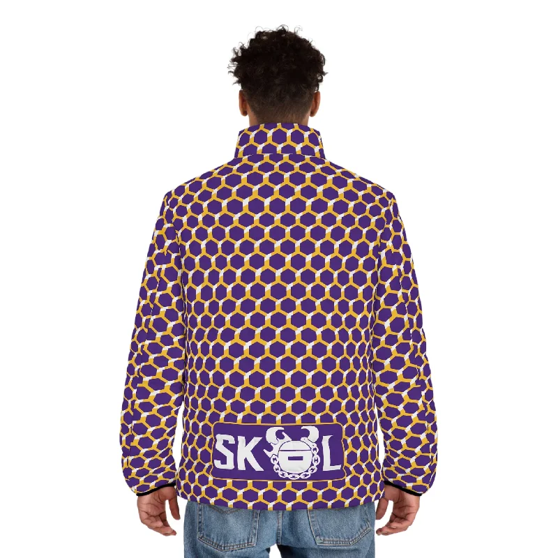 Puffer Jacket - Purple/Gold HexLayered Jackets