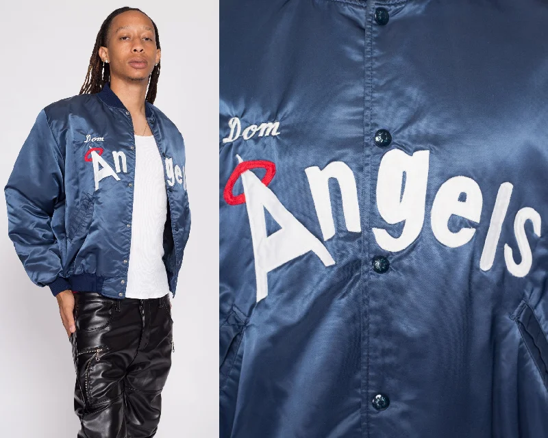 80s Angels Baseball Team Satin Jacket - Men's LargeDenim Jackets