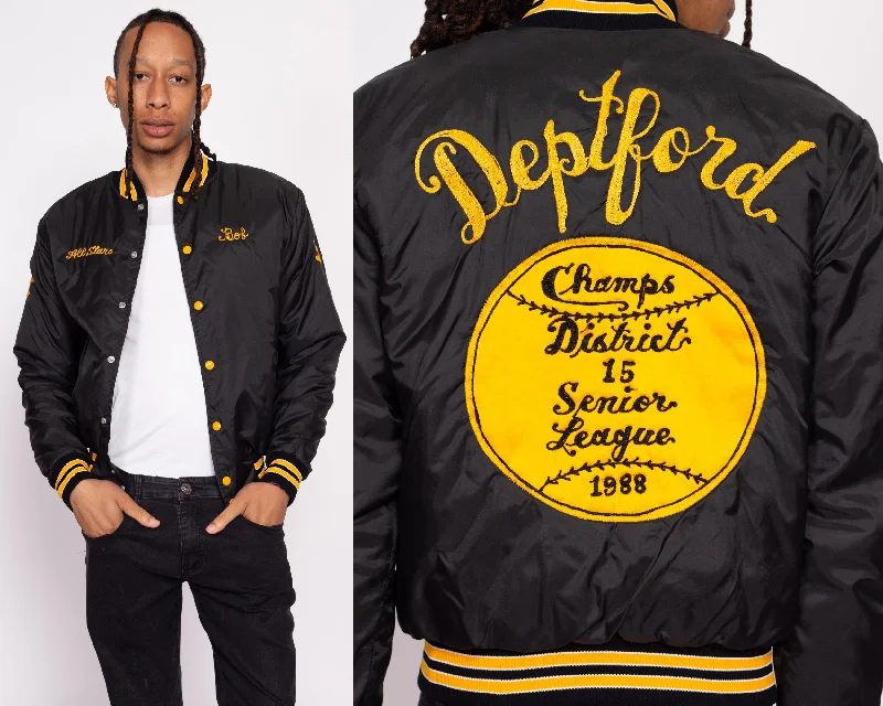 80s Baseball League Chainstitch Varsity Jacket - Men's SmallWindproof Jackets