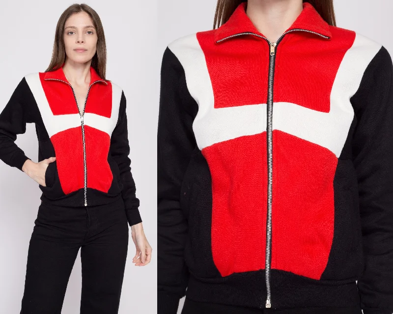 80s Color Block Track Jacket - Extra SmallFaux Leather Jackets