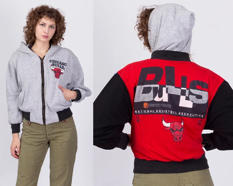 90s Chicago Bulls Reversible Hoodie - Petite MediumCollaborative Jackets