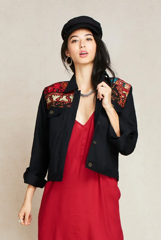 Black Boho Rogue JacketQuilted Jackets