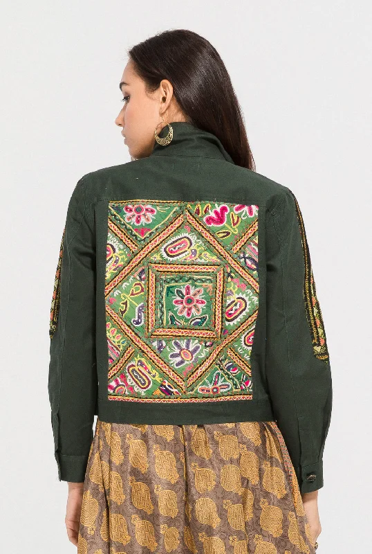 Boho Rogue Jacket GreenPea Coats