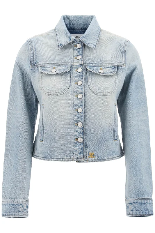 Courreges Women's blue Trucker Jacket ForPainted Jackets