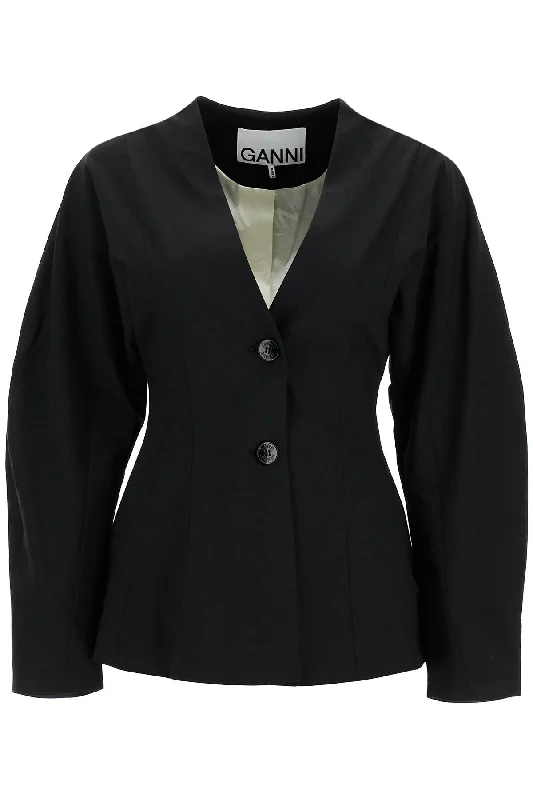 Ganni Women's weight Fitted JacketZippered Jackets