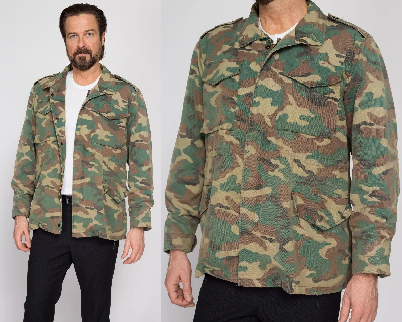 Medium 70s M65 Camo Army Field JacketWaterproof Jackets